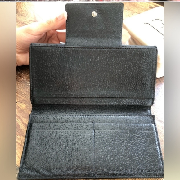 Bulgari trifold wallet-Newly restored authentic black Bulgari *HOST PICK* - Picture 13 of 15